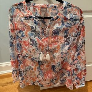 Chico's Multicolor Floral Top